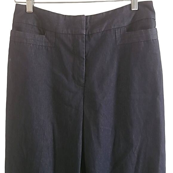 Danielle B Women's Wide-Leg Denim Dress Pants - Size 12, Dark Wash - Picture 3 of 7